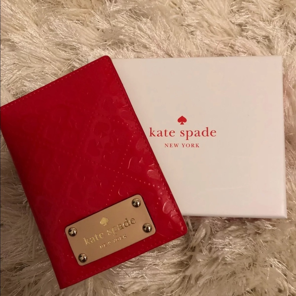 NWT Kate Spade Patent Red Passport Holder